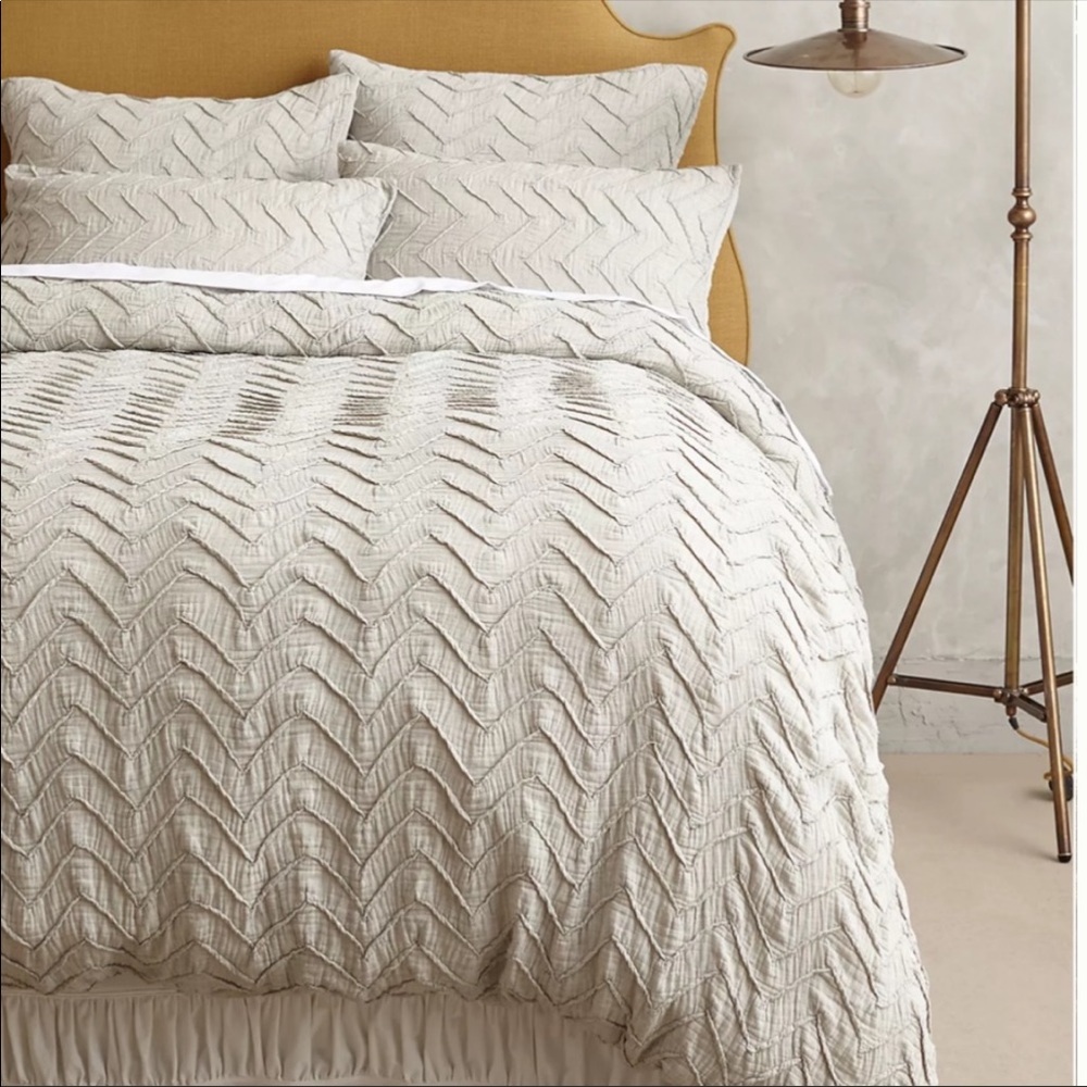 Anthropologie Grey/Silver queen duvet cover